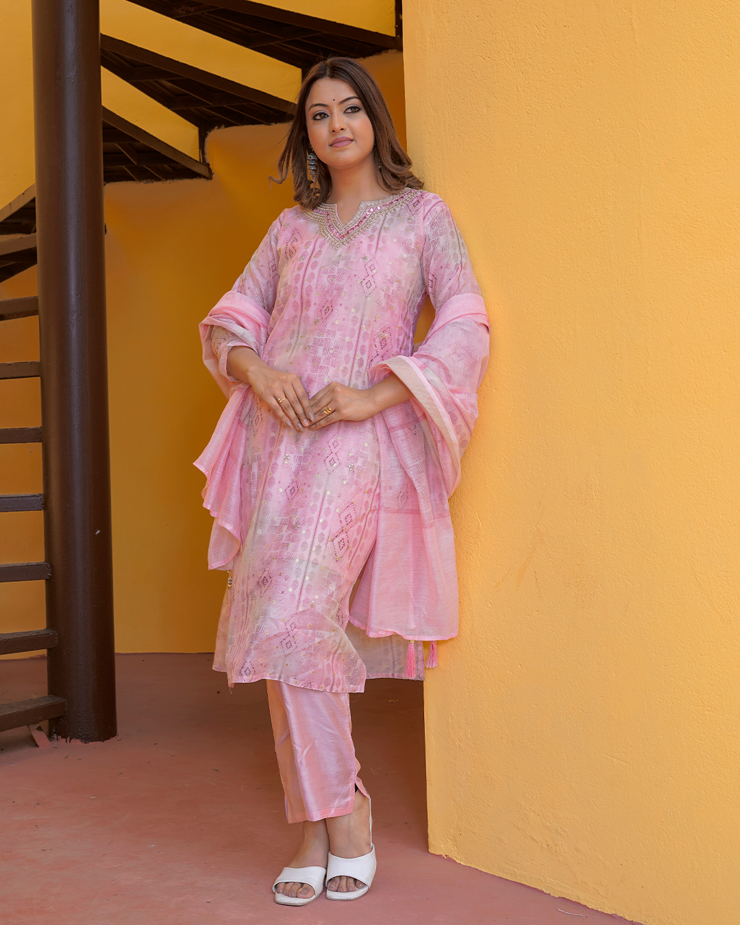 Pure Chanderi Silk Ensemble