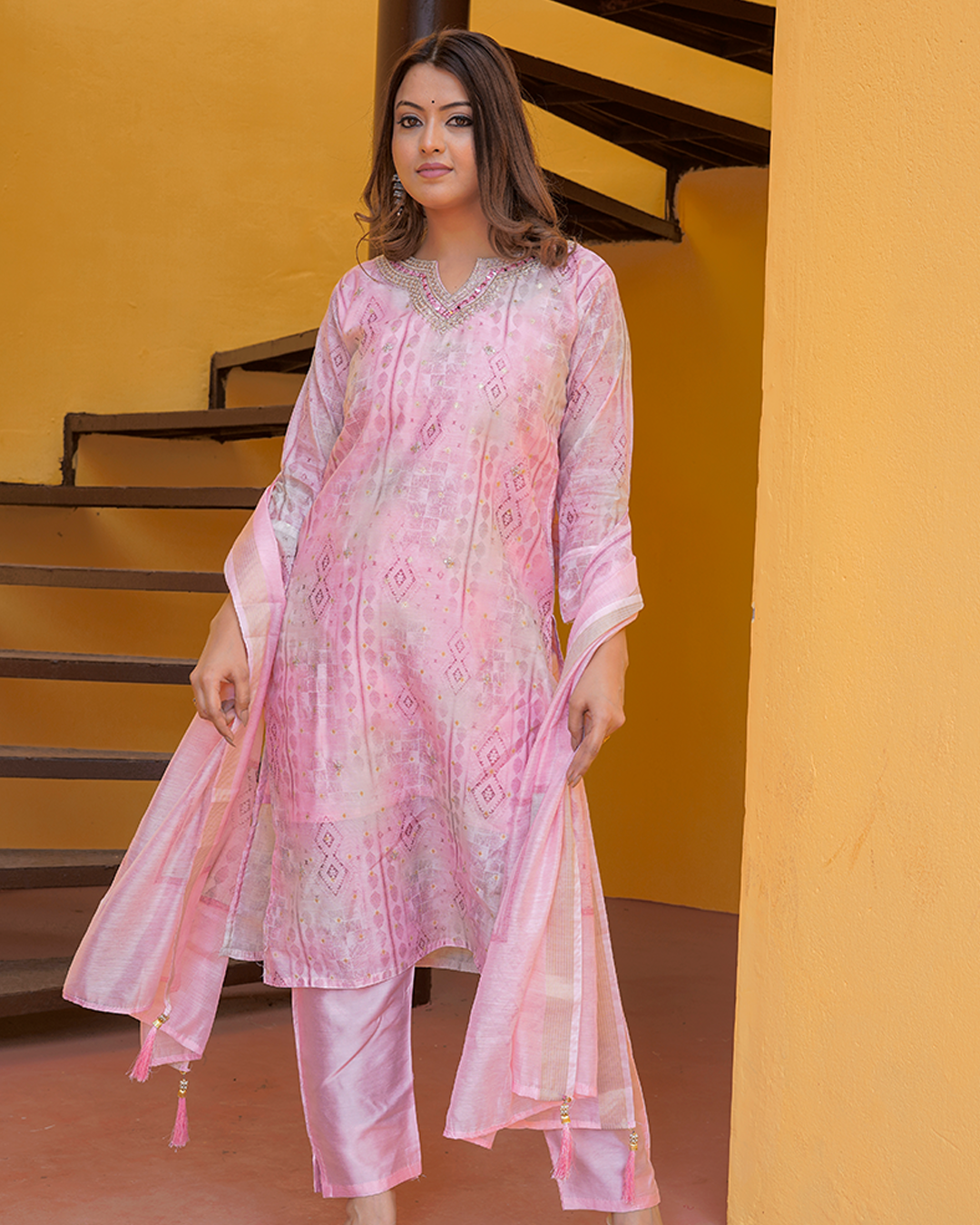 Pure Chanderi Silk Ensemble