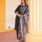 Pure Silk Black Suit with Digital Print Organza Dupatta and Zardozi Work