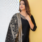 Pure Silk Black Suit with Heavy Banarasi Silk Dupatta and Paithani Work