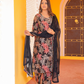 Pure Muslin Silk Black Angrakha Suit