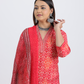 Pure Muslin Silk Suit with Paithani Work and Digital Print Dupatta in Red
