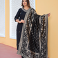 Pure Silk Black Suit with Heavy Banarasi Silk Dupatta and Paithani Work