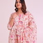 Pure Cotton Off-White and Baby Pink Digital Print Dupatta Set