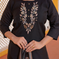 Pure Silk Black Suit with Digital Print Organza Dupatta and Zardozi Work