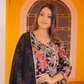 Pure Muslin Silk Black Angrakha Suit