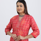 Pure Muslin Silk Suit with Paithani Work and Digital Print Dupatta in Red