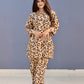 Pure Cotton Beige and Black Chittah Print Coord Set with Sparkle Work