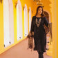 Pure Silk Black Suit with Digital Print Organza Dupatta and Zardozi Work